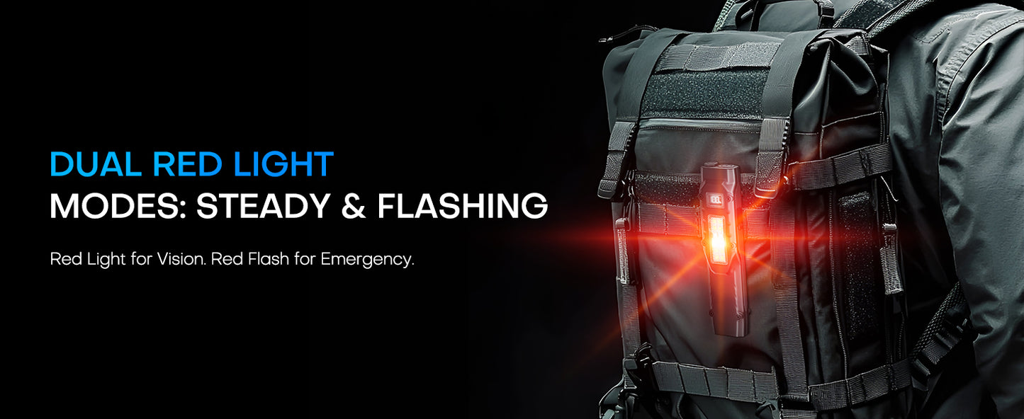 EDC Tactical Flashlight,1500 Lumen Flat Flashlights Rechargeable,Dual-Switches LED Small Flashlight with Digital Display,Stainless Steel 8 Modes Pocket Flash light for Home, Camping,and Emergency Use
