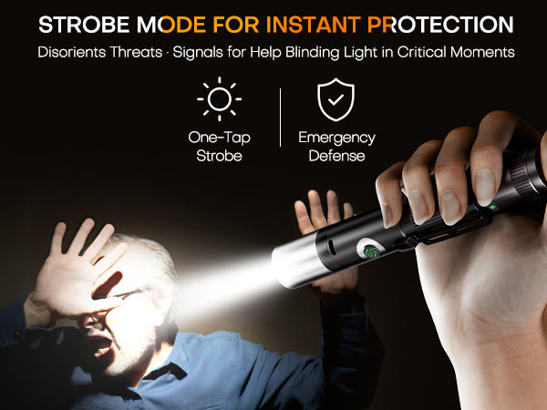 Rechargeable Small Flashlight 600 Lumens – 7-Mode Zoomable EDC Pocket Led Flashlight with Emergency Alarm, Multi-Color Side Lights, Magnetic Base, for Outdoor, Work, Home