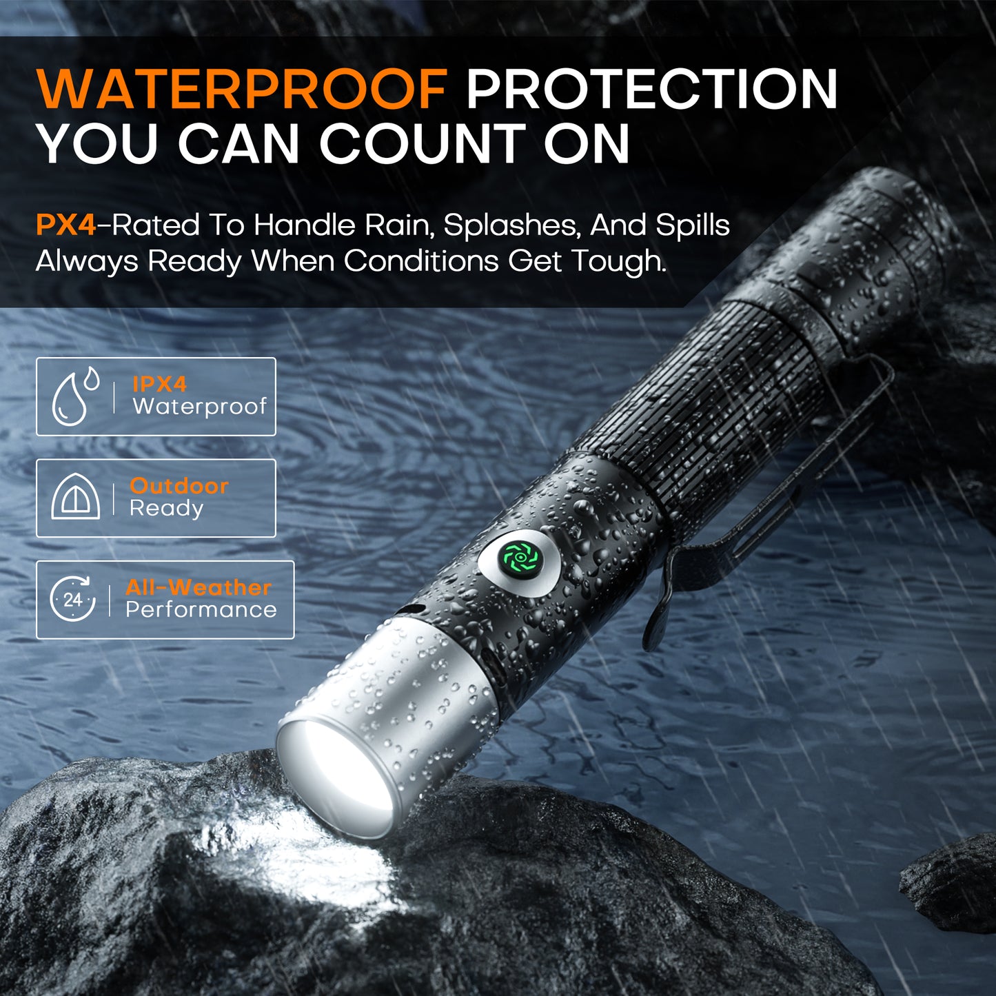Rechargeable Small Flashlight 600 Lumens – 7-Mode Zoomable EDC Pocket Led Flashlight with Emergency Alarm, Multi-Color Side Lights, Magnetic Base, for Outdoor, Work, Home