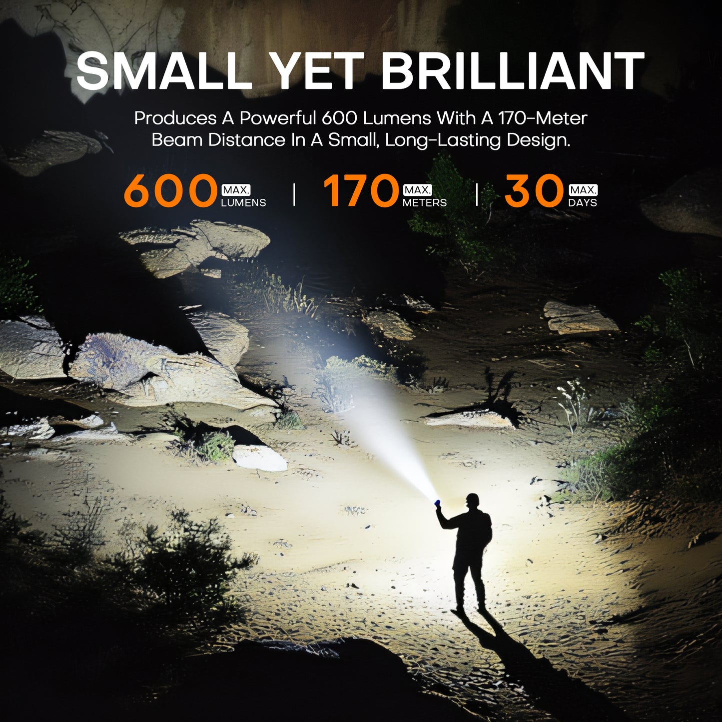 Rechargeable Small Flashlight 600 Lumens – 7-Mode Zoomable EDC Pocket Led Flashlight with Emergency Alarm, Multi-Color Side Lights, Magnetic Base, for Outdoor, Work, Home